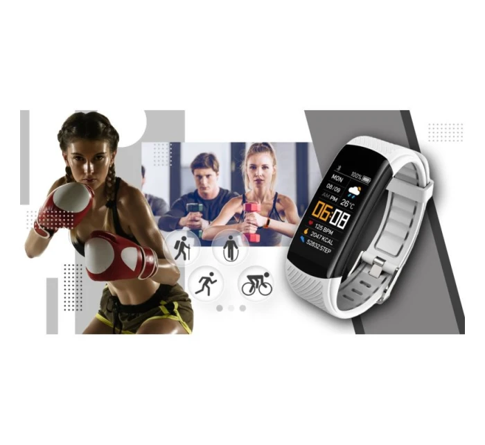 GIEWONT Smartwatch Black and White 2 Stripes GW200-2 GIEWONT Smartwatch Black and White 2 Stripes GW200-2