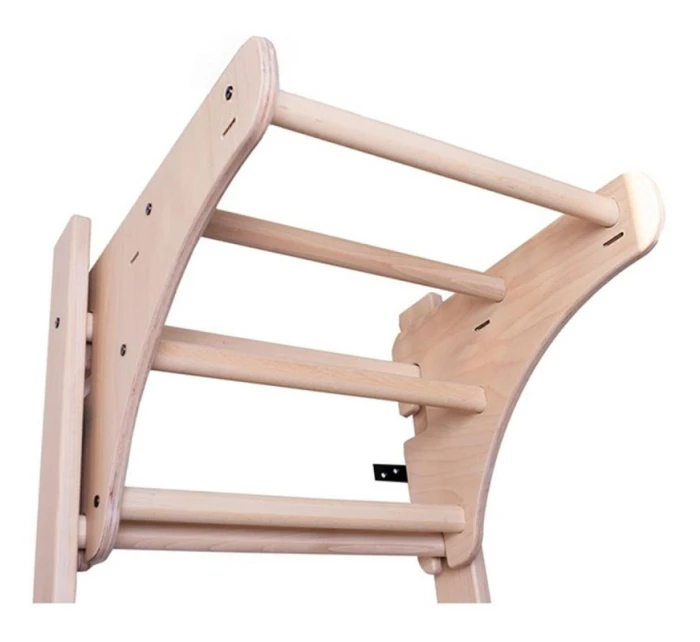 DŘEVĚNÝ KOVOVÝ GYMNASTICKÝ ŽEBŘÍK PRO 4 MADLA S DŘEVĚNOU TYČÍ BENCHK 211W