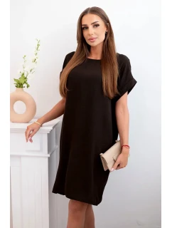 Šaty s kapsami hnědý