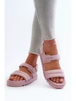 Dámské sandály na platformě Big Star NN274753 růžové Dámské sandály na platformě Big Star NN274753 růžové