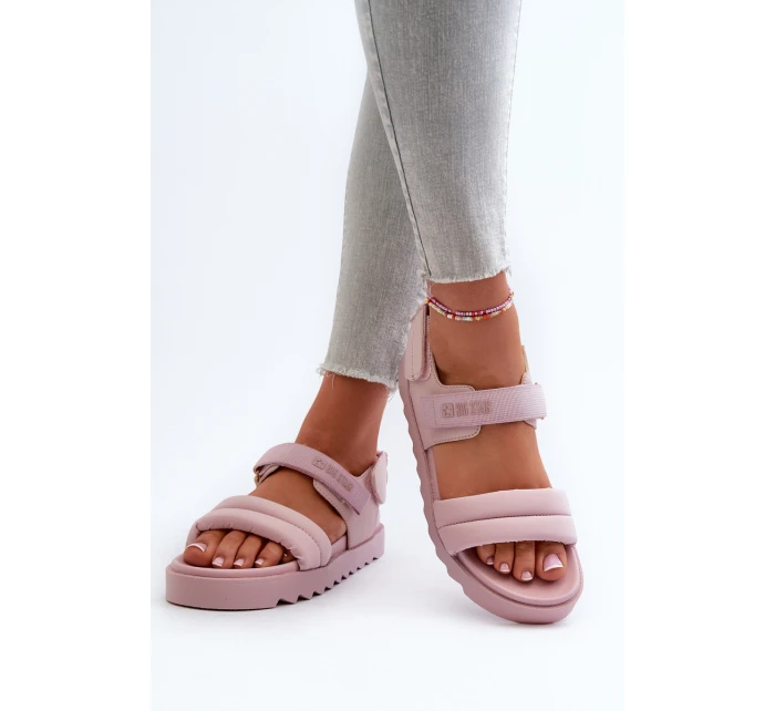 Dámské sandály na platformě Big Star NN274753 růžové Dámské sandály na platformě Big Star NN274753 růžové