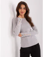 Sweter PM SW model 18917520 szary - FPrice Sweter PM SW model 18917520 szary - FPrice