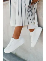 Dámské plátěné tenisky na platformě Big Star – bílé Dámské plátěné tenisky na platformě Big Star – bílé