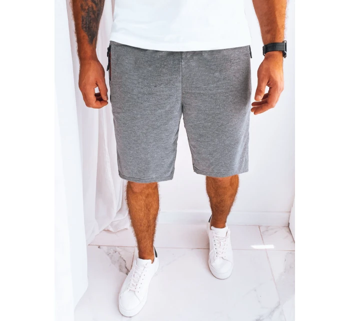 Pánské tmavě šedé teplákové šortky FashionStreet SX2251