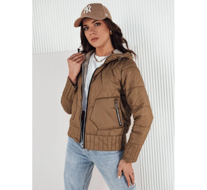 Dámská přechodová bunda hnědá Dstreet model 21974216 - FashionStreet