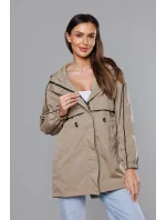 Tenká béžová dámská bunda s podšívkou model 18019160 - S'WEST Tenká béžová dámská bunda s podšívkou model 18019160 - S'WEST