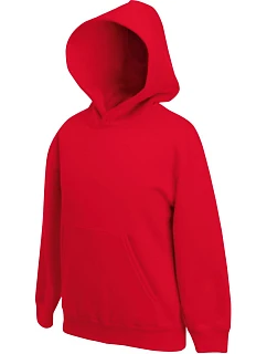 Fruit of the Loom Classic Kids Hooded Sweat Dětská mikina s kapucí 16.2043 red