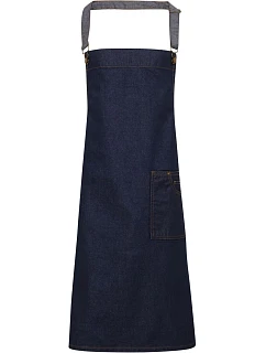 PR 134 Denim zástěra s laclem  indigo denim model 22452517 - Premier