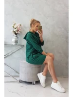 Šaty s kapucí tmavě zelené Šaty s kapucí tmavě zelené