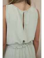 Krátká kombinéza s ozdobnou krajkou tmavá máta Krátká kombinéza s ozdobnou krajkou tmavá máta