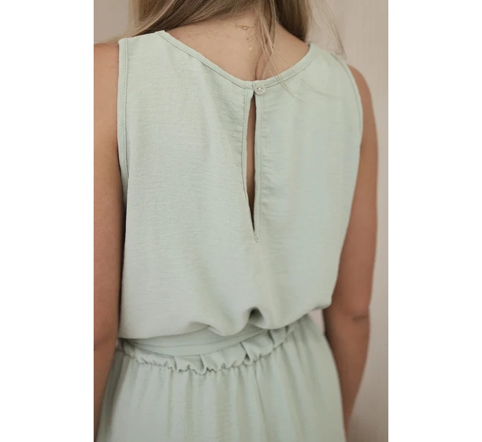 Krátká kombinéza s ozdobnou krajkou tmavá máta Krátká kombinéza s ozdobnou krajkou tmavá máta