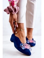 Elegantní Semišové Boty S Dekorací námořnická modrá model 21581728 - Boto