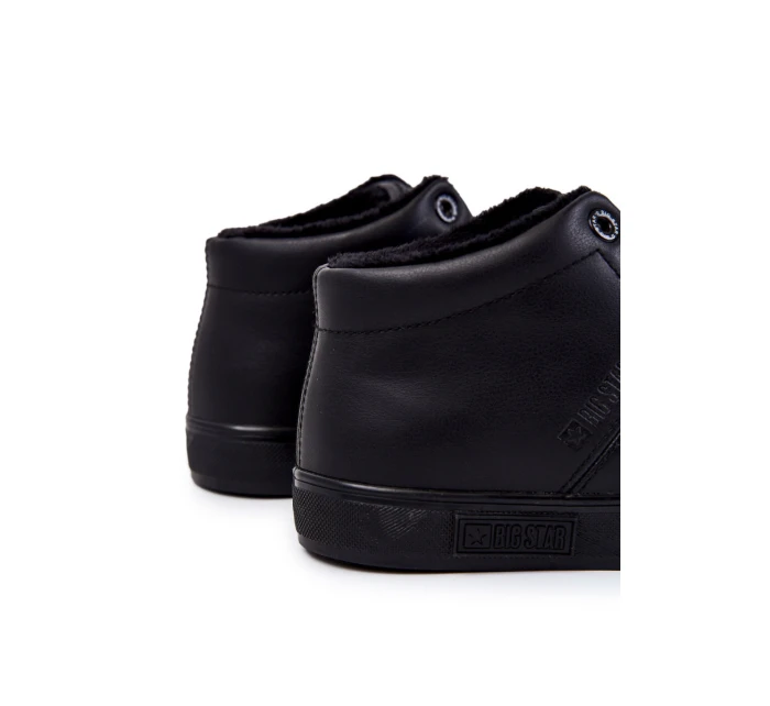 Pánské klasické kožené tenisky Big Star KK174348 Černé