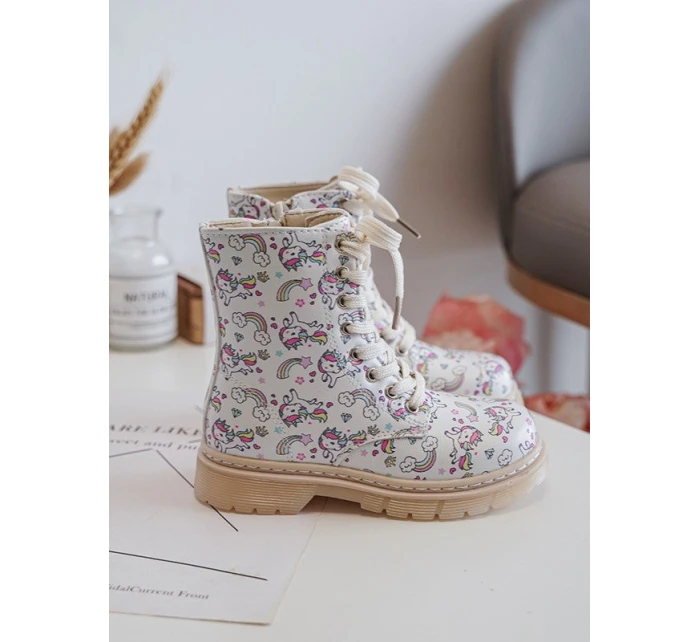 Dětské Boty S Zipem Bežové model 21634754 - Boto