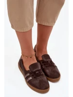 Kožené semišové dámské polobotky typu barefoot Zazoo N1341 čokoládové