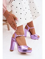 Dámské sandály na vysokém podpatku fialové Nelissey
