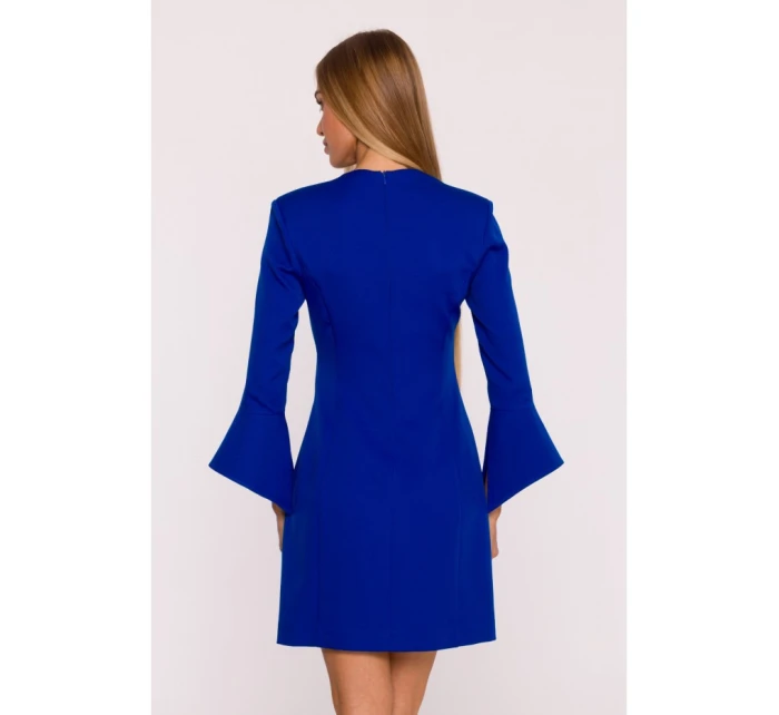 model 21296038 Šaty s širokými manžetami královská modř - Moe model 21296038 Šaty s širokými manžetami královská modř - Moe