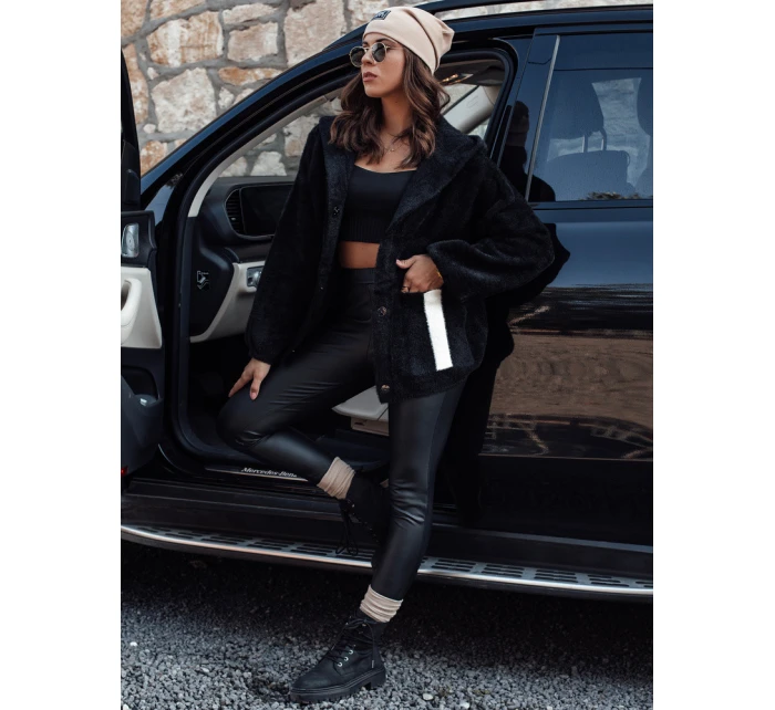 Dámská bunda z alpaky s kapucí černá Dstreet model 21980939 - FashionStreet