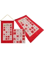 ADVENTNÍ KALENDÁŘ 56x87CM ČERVENÝ