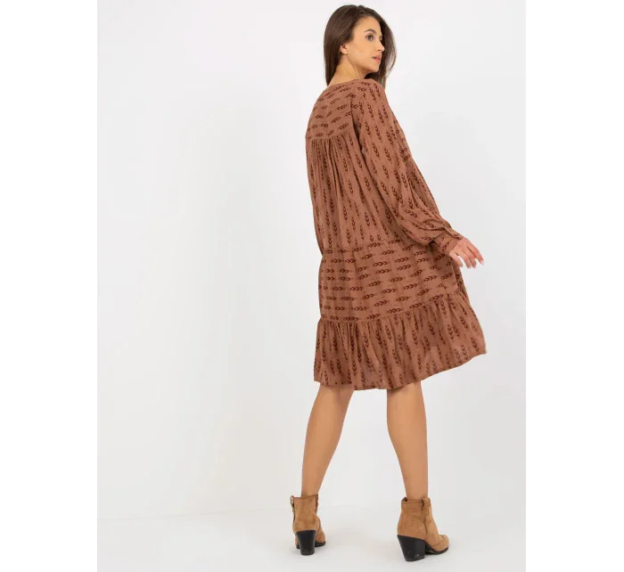 Šaty D73771M30361A4 hnědé