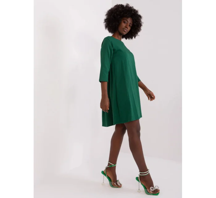 Dámské šaty RV SK 7321.70 tmavě zelené - Rue Paris Dámské šaty RV SK 7321.70 tmavě zelené - Rue Paris