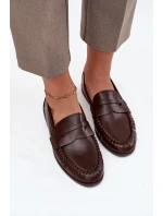 Dámské mokasíny z ekologické kůže hnědé model 21710055 - Boto