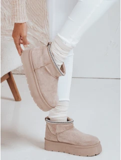 Dámské sněhule na platformě světle béžové Dstreet model 21992111 - FashionStreet