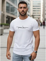 Pánské bavlněné tričko s nápisem Project London, bílé, FashionStreet NX5127R Pánské bavlněné tričko s nápisem Project London, bílé, FashionStreet NX5127R