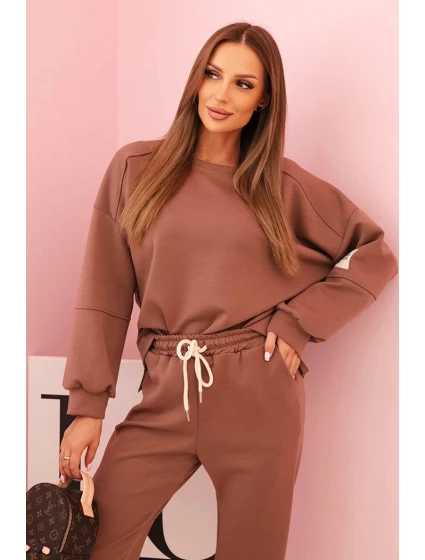 Komplet mikina + kalhoty máslová čokoládová Komplet mikina + kalhoty máslová čokoládová
