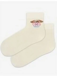 TENKÉ PONOŽKY BARVA 2-6 LET DÍVKY OFF WHITE 21-23