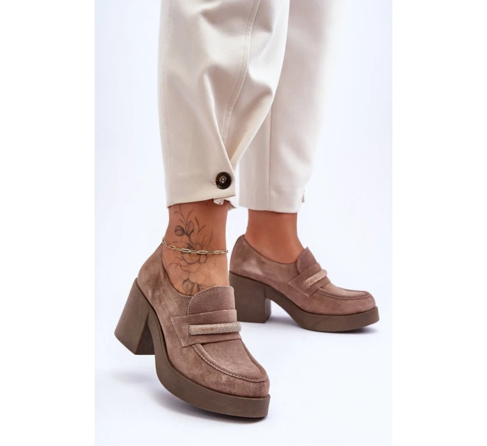 Polobotky na podpatku model 183961 Step in style Polobotky na podpatku model 183961 Step in style