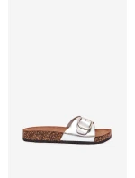 Dámské Pantofle Na Korek Platformě S Přezkou Stříbrné Vianara Dámské Pantofle Na Korek Platformě S Přezkou Stříbrné Vianara