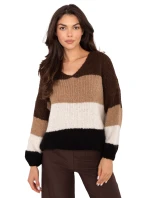 Sweter MI SW model 21365578 brązowy - FPrice Sweter MI SW model 21365578 brązowy - FPrice