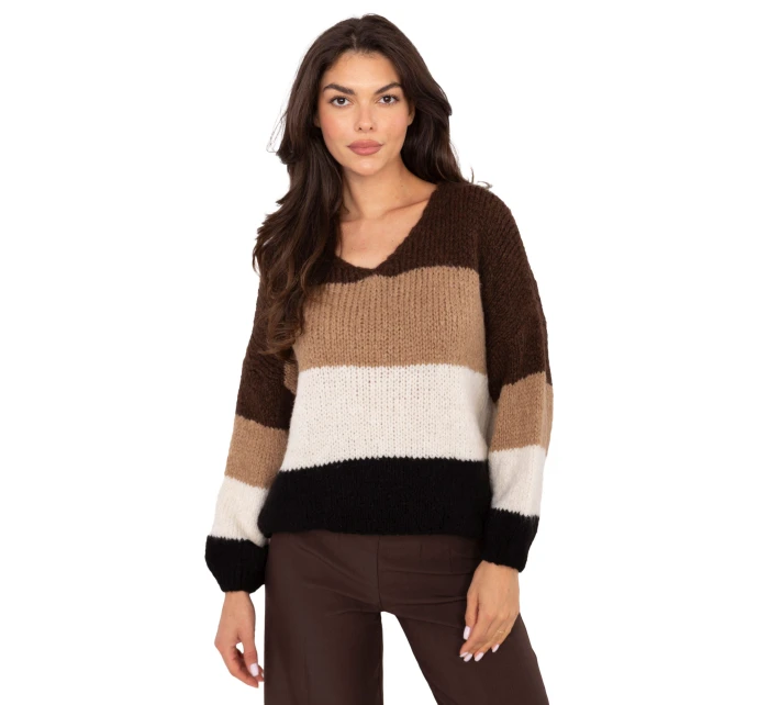 Sweter MI SW model 21365578 brązowy - FPrice Sweter MI SW model 21365578 brązowy - FPrice