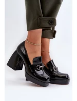 Dámské patentované boty na vysokém podpatku Černá D&A Dámské patentované boty na vysokém podpatku Černá D&A