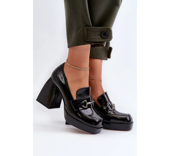 Dámské patentované boty na vysokém podpatku Černá D&A Dámské patentované boty na vysokém podpatku Černá D&A