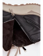 Dámské sportovní botky na platformě Zazoo – černé Dámské sportovní botky na platformě Zazoo – černé