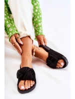 Klasické Semišové Pantofle S Mašlí Černá model 21585885 - EVENTO