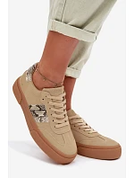 Dámské tenisky s kůží Big Star Béžové model 22042750 - Big Star Shoes