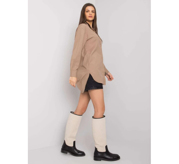 Košile EM KS model 16274877 tmavě lila - FPrice Košile EM KS model 16274877 tmavě lila - FPrice