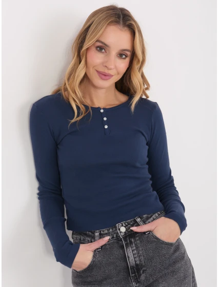 Bluzka WT BZ model 21875332 granatowy - FPrice Bluzka WT BZ model 21875332 granatowy - FPrice