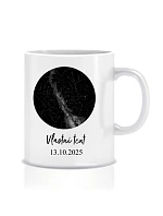 Personalizovaný klasický bílý keramický hrníček 300 ml s hvězdnou mapou Personalizovaný klasický bílý keramický hrníček 300 ml s hvězdnou mapou
