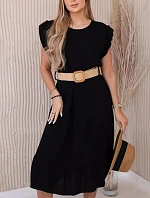 Dámské šaty 5997 s páskem černé - Kesi