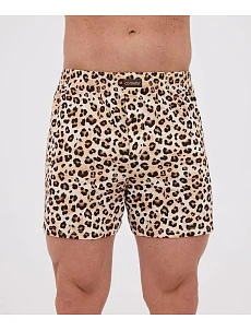 Dámské boxerky Classic 001/181 Hnědo béžová vzor - Cornette