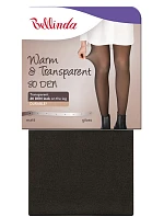 Dámské teplé punčochové kalhoty 80 DEN WARM & TRANSPARENT 80 DEN - BELLINDA - černá