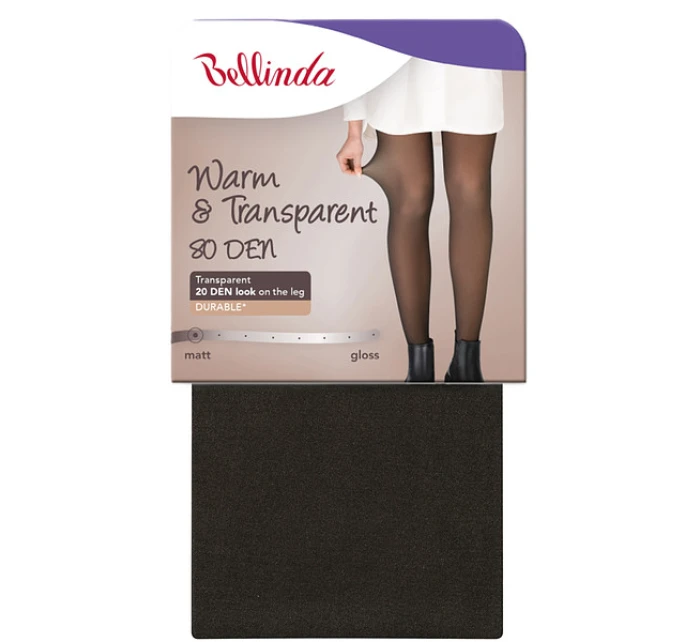 Dámské teplé punčochové kalhoty 80 DEN WARM & TRANSPARENT 80 DEN - BELLINDA - černá Dámské teplé punčochové kalhoty 80 DEN WARM & TRANSPARENT 80 DEN - BELLINDA - černá