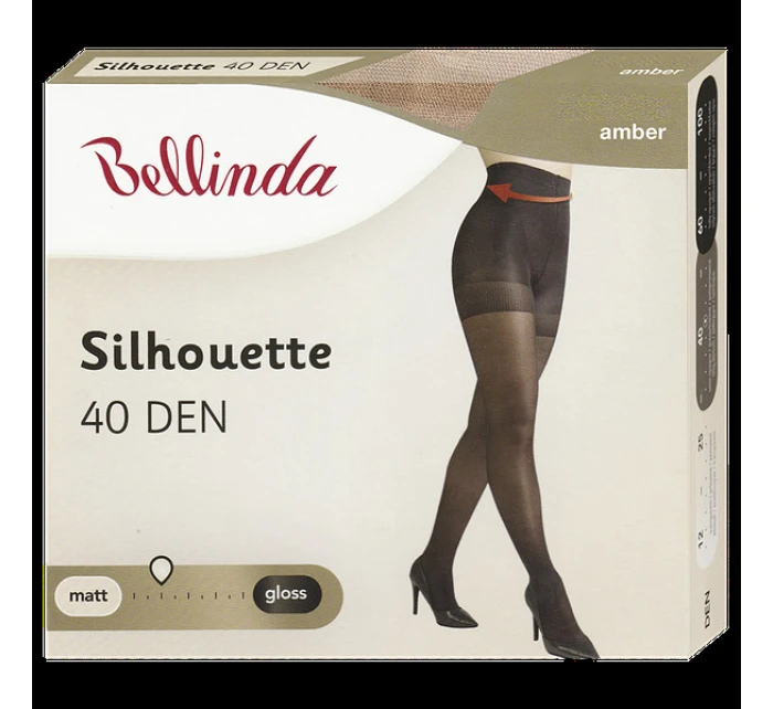 Tvarující punčochové kalhoty bez zesíleného sedu SILHOUETTE 40 DEN - BELLINDA - amber