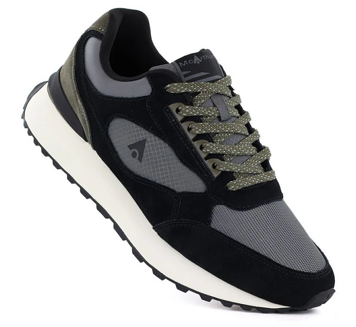 Pánské kožené sportovní polobotky černé Mcrthur MA254