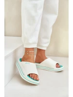 Dámské Pantofle Na Platformě Big Star NN274A038 Bílo-Mátové Dámské Pantofle Na Platformě Big Star NN274A038 Bílo-Mátové