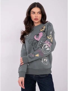 Mikina D10608BC02804A khaki barva